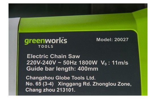 Электропила Greenworks GCS1840